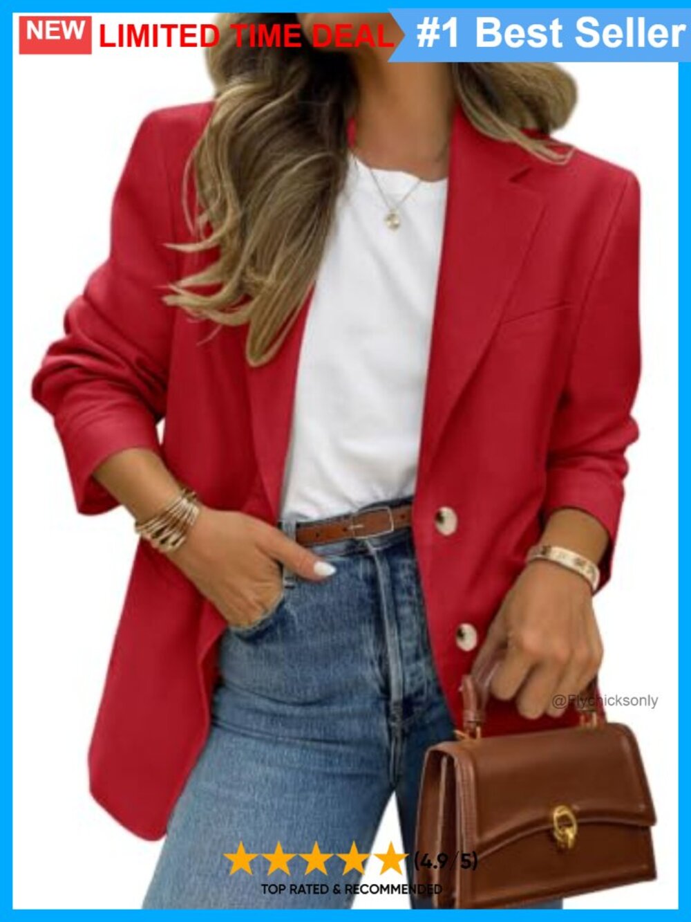 Women's Notch Lapel Open Front Blazer Long Sleeve Business Casual Suit Jacket
